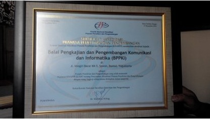 BPPKI Yogyakarta Terima Sertifikat Akreditasi Riset Penelitian