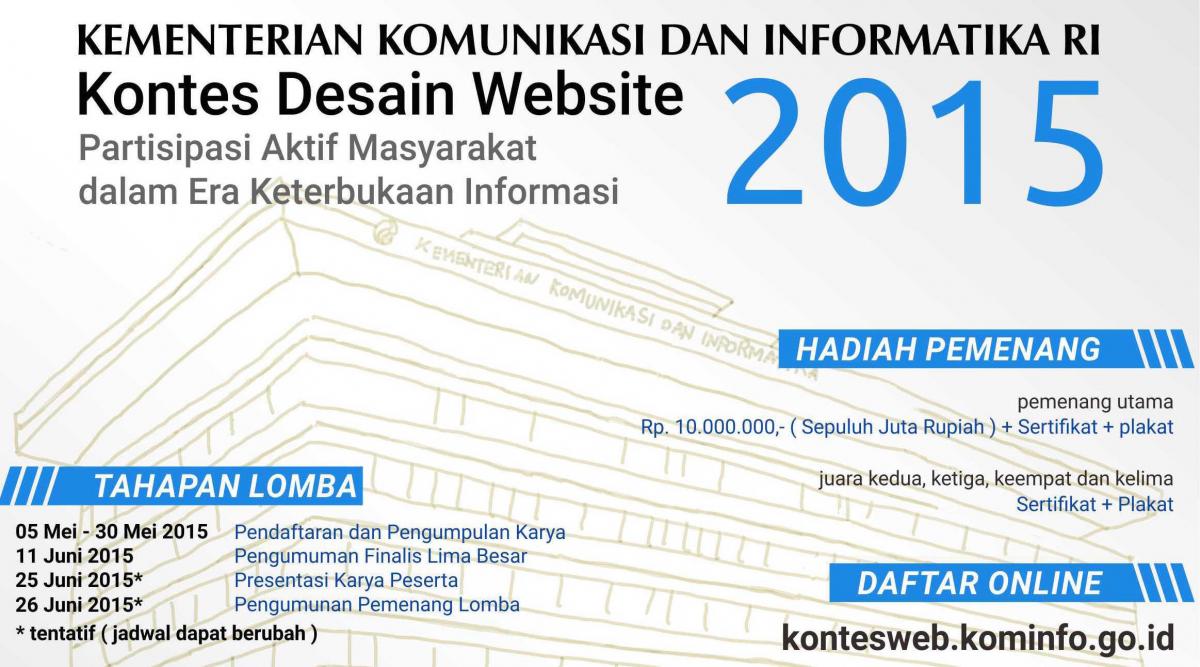 Kontes Desain Website Kementerian Komunikasi dan Informatika Tahun 2015