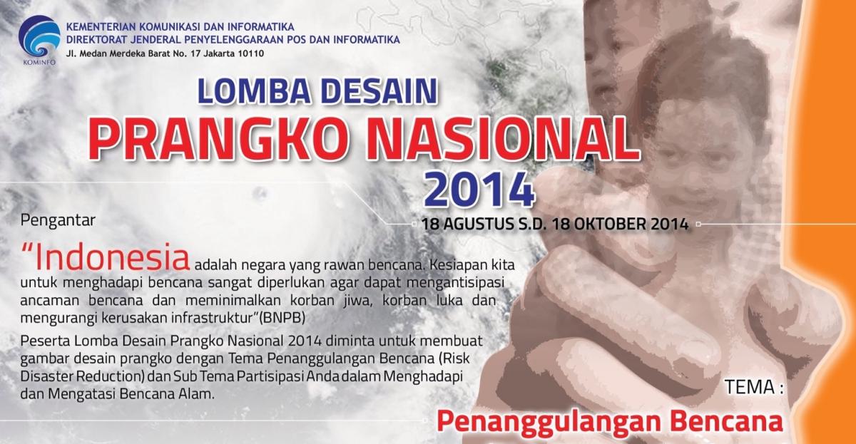 Lomba Desain Prangko Nasional Tahun 2014 dengan tema "Penanggulangan Bencana"