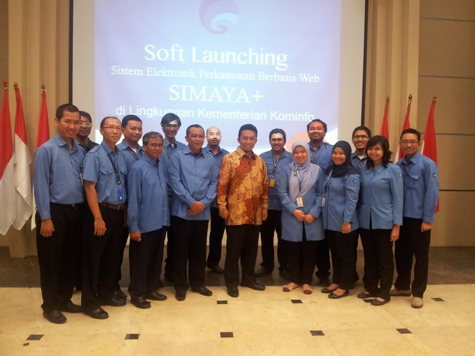 Menteri Kominfo Soft Launching Aplikasi E-Office SIMAYA+